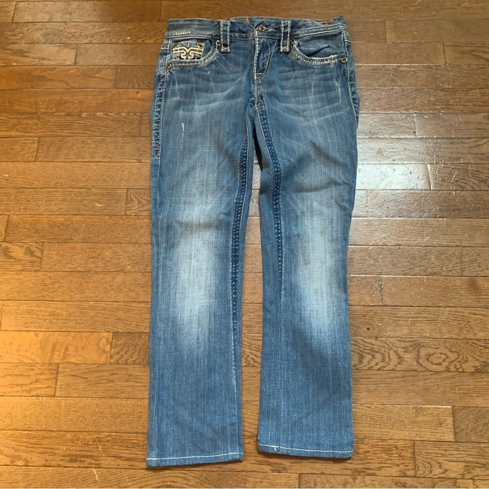 Womens Rock Revival Jill Bootcut Jeans | Size 28  Blue
